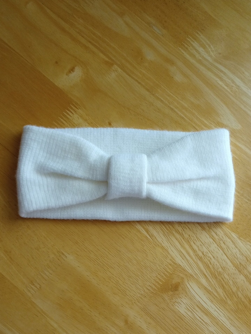Soft Cream Bow Stretchy Knit Headband